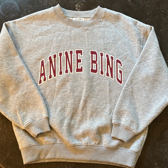 Anine Bing Spencer Sweatshirt – Size S, Heather Grey NEW - Picture 1 of 8